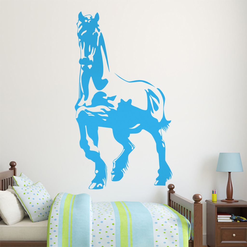 KIWISTAR Pferd Hengst Wandtattoo in 6 Größen - Wandaufkleber Wall Sticker - Dekoration, Küche, Wohnzimmer, Schlafzimmer, Badezimmer