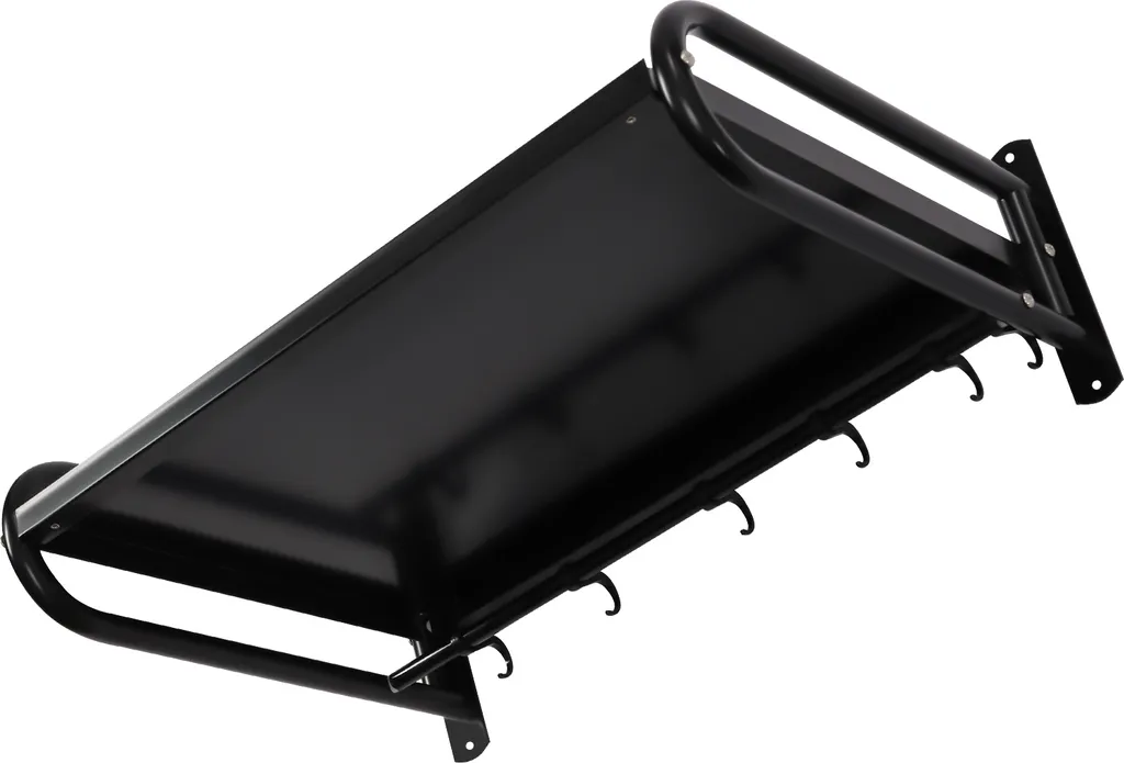 Rangement cuisine pour micro-ondes : étagère murale gain de place noir