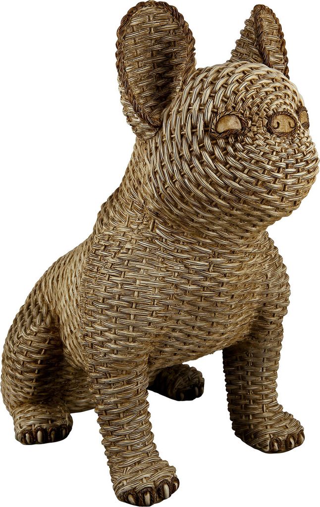 Casablanca by Gilde Dekofigur Mops in Rattanoptik H. 33 cm,37193