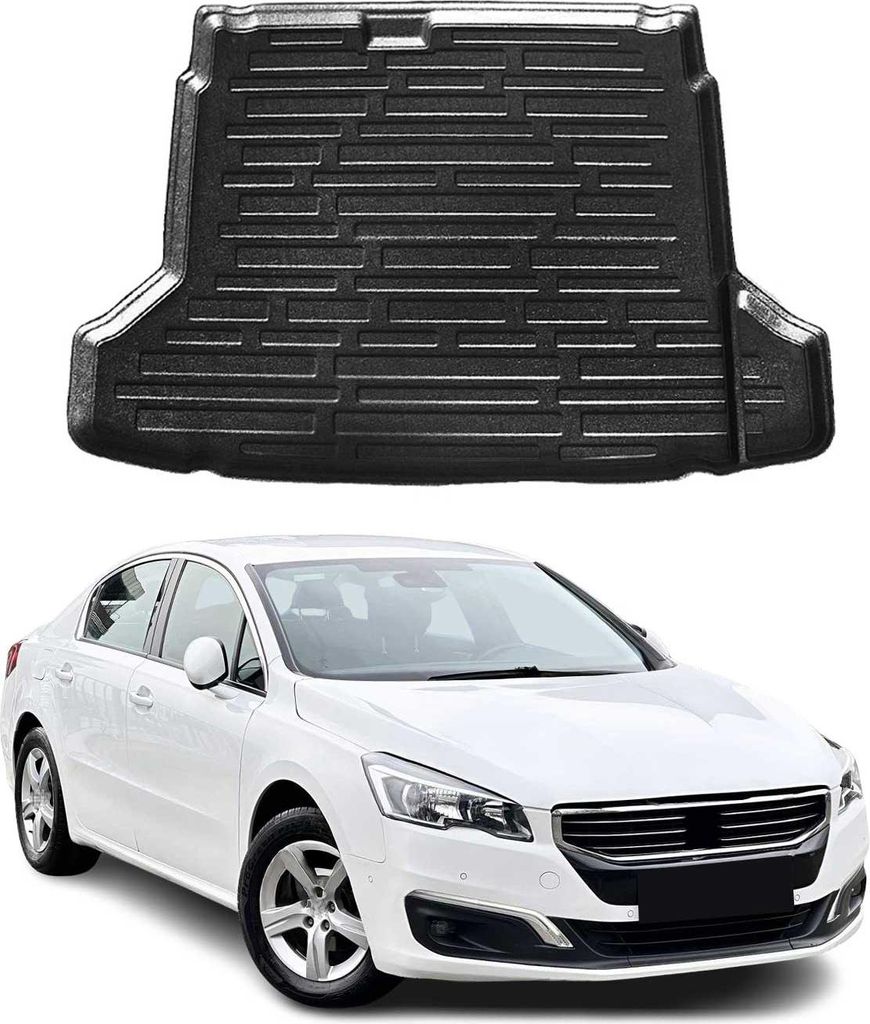 Kofferraumwanne Laderaumwanne für Peugeot 508 Access 2010-2018 Gummi TPE Schwarz