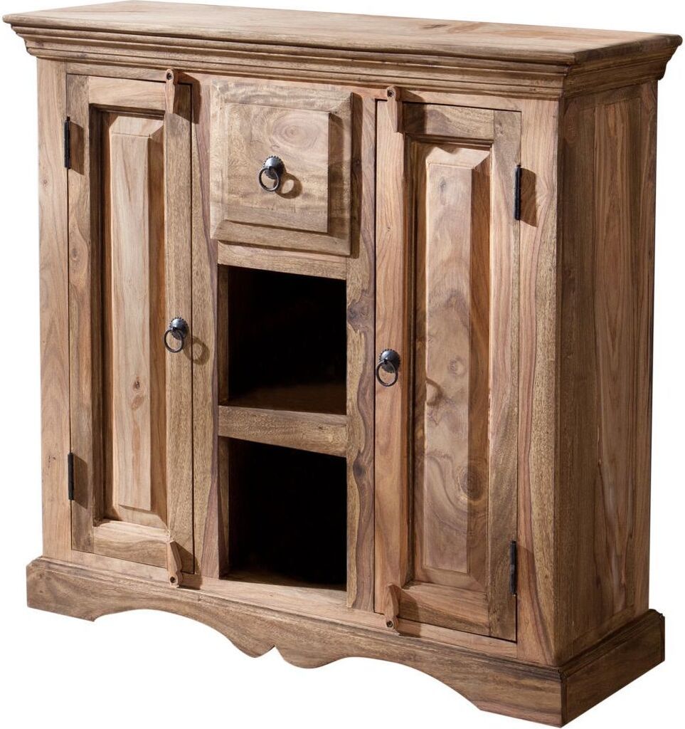 MASSIVMOEBEL24 | Buffet 87x32 Palissandre huilé Gris taupe Image du produit 