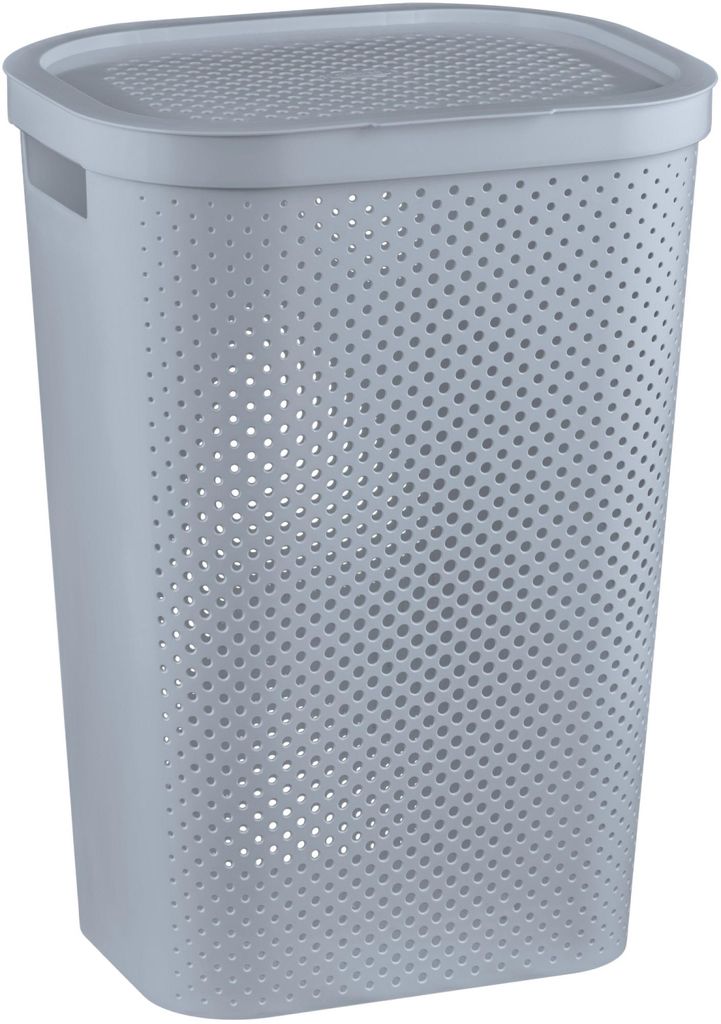 Koš na špinavé prádlo INFINITY 60 l, sivý s bodkami Obrázok produktu 