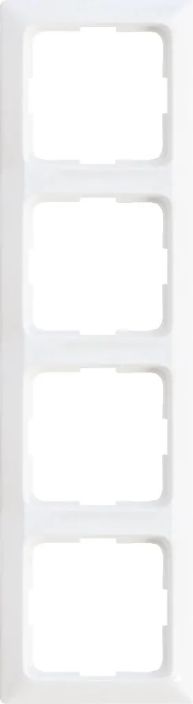 Plaque de finition quadruple Legrand Creo coloris blanc pour 4 modules