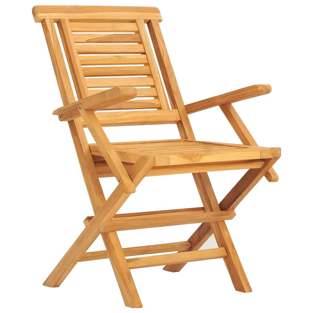 Chaises de jardin robustes en teck lot de 2 résistantes aux intempéries - 4