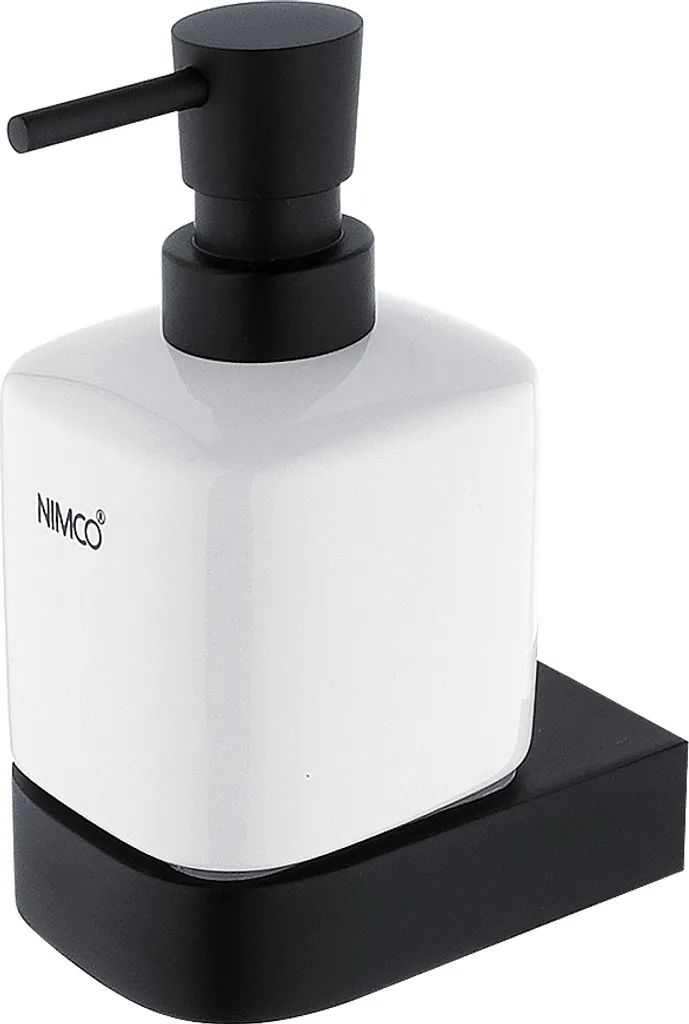 Distributeur de savon liquide noir mat pour salle de bain moderne