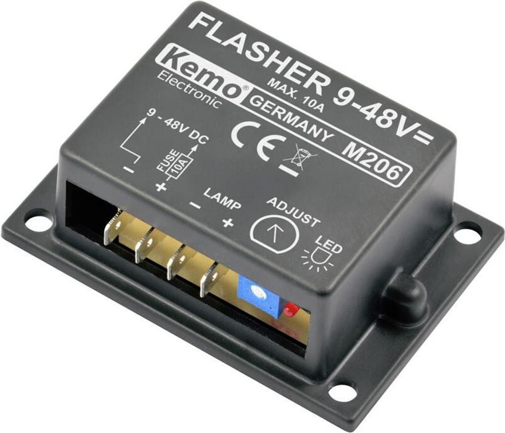 Blinker für LED- oder Glühlampen 9 - 48 V/DC max. 10 A
