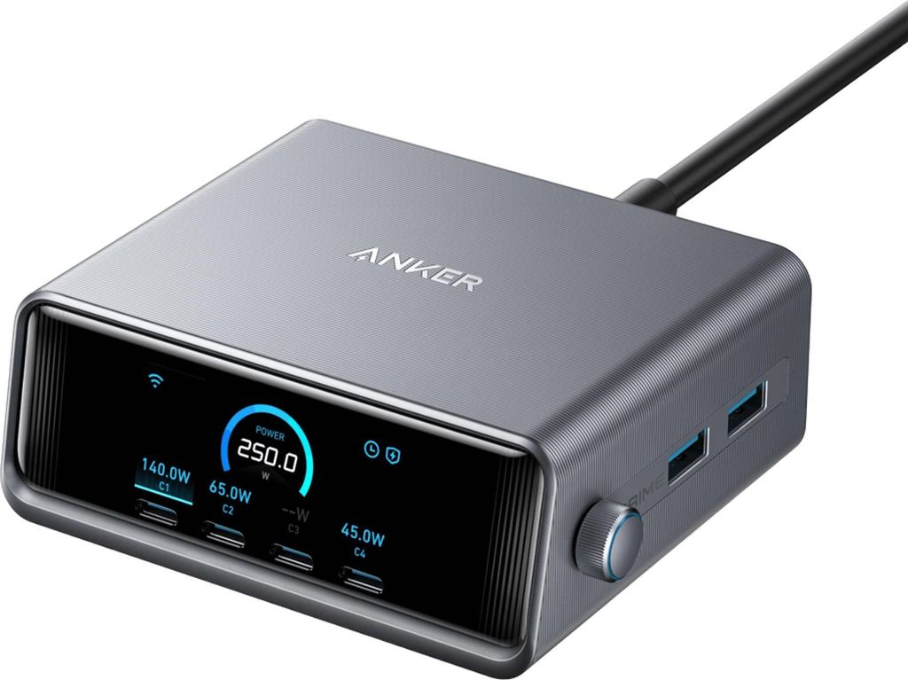 Anker Prime Ladegerät (250W, 6 Ports, GaNPrime) Produktbild 