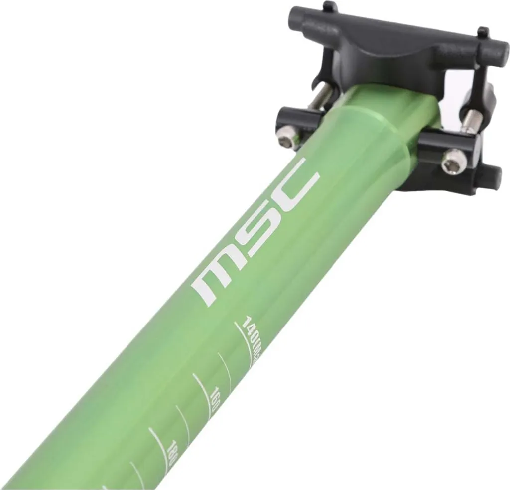 Tige de selle ultra légère MSC verte 400 mm x 30.9 mm rigide et durable