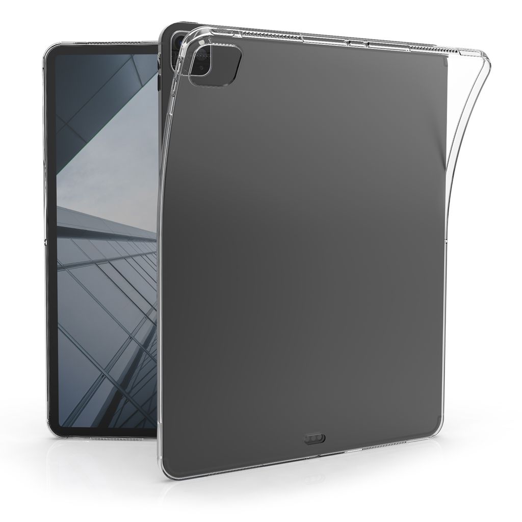 kwmobile Hülle kompatibel mit Apple iPad Air 13" (6. Gen 2024) / iPad Pro 12.9" (2018/2020/2021/2022) Hülle - weiches TPU Silikon Case transparent -