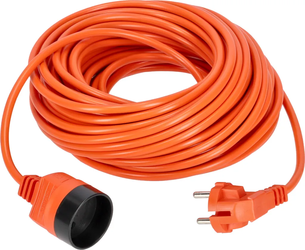 Câble Rallonge 20m Haute Visibilité 2x1mm pour Électricité Extérieure TV