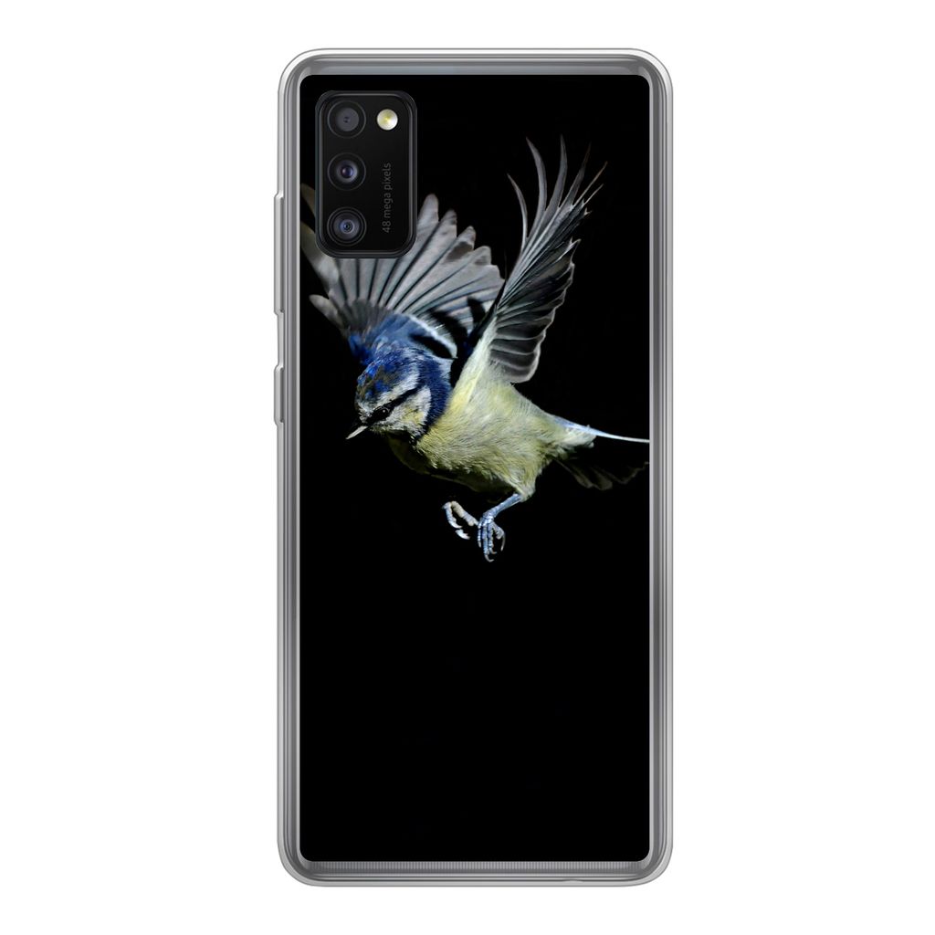 MuchoWow Handyhülle Schutzhülle Hülle für Samsung Galaxy A41 Vogel - Federn - Porträt Silikon Softcase Handy Hülle - Mobiltelefon