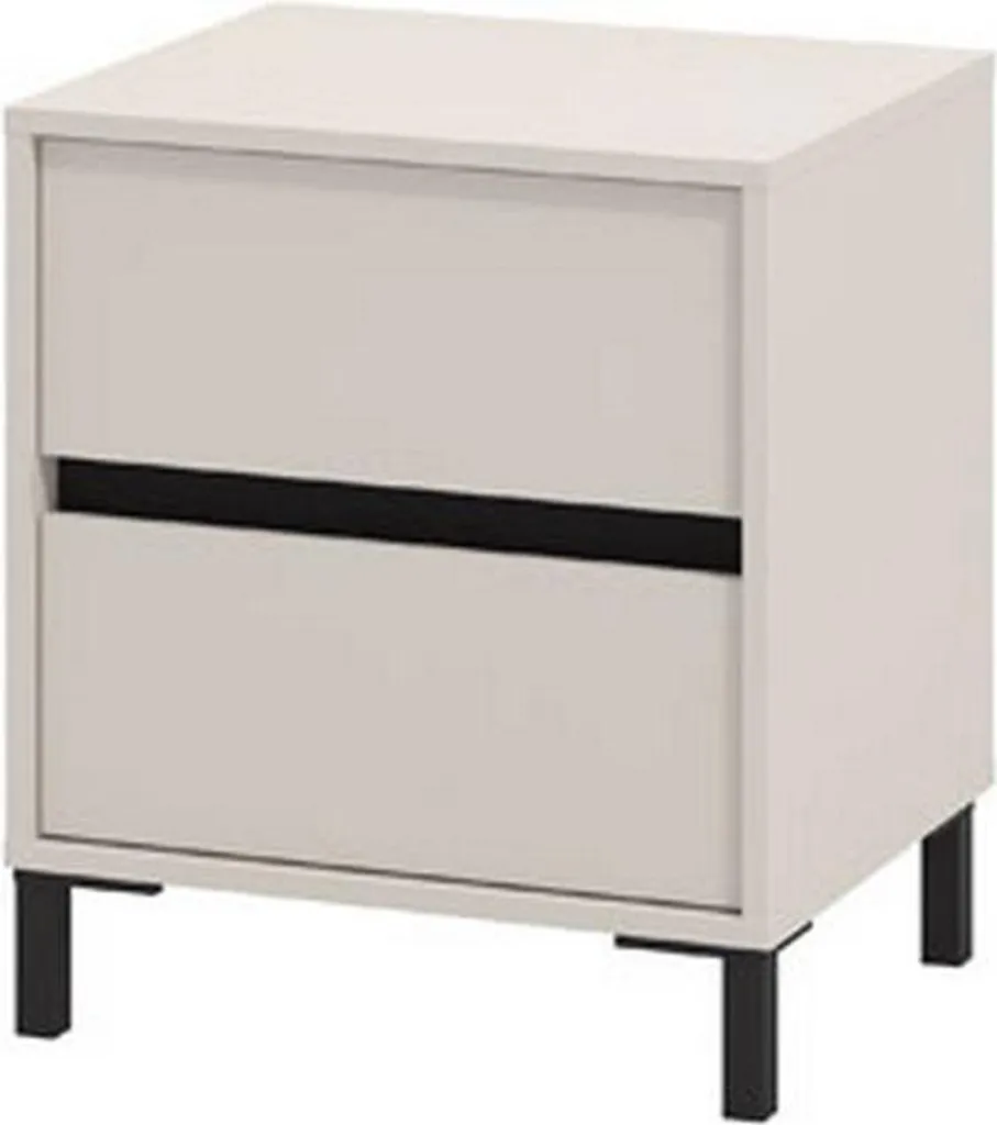 Table de Chevet Blanche avec Étagère Combatte pour Suite Parentale - 9