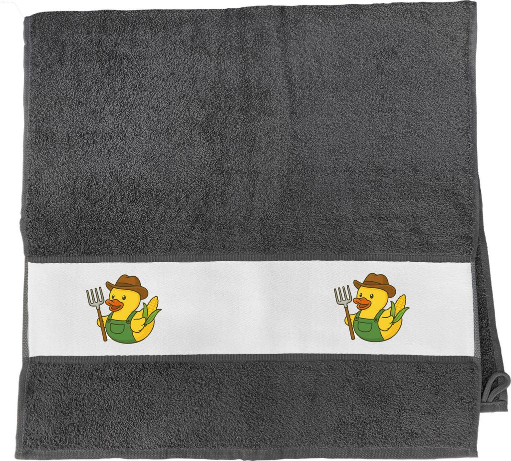 Huuraa Handtuch Quietscheente Landwirtschaft Comic Gummiente Geschenk 50x100cm Graphite Baumwolle Quietscheente Landwirtschaft Präsent