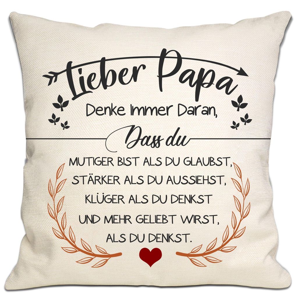 Kissenbezüge für Papa, ein inspirierendes Geschenk für Ihren lieben Vater, zum Geburtstag oder Vatertag.