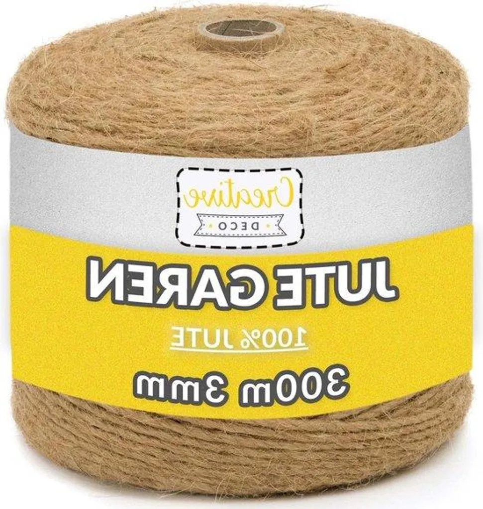 Corde de jute 3 brins robuste 2-3 mm : Fibre naturelle brune résistante