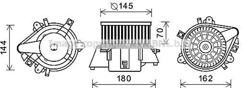 Moteur de ventilateur PRASCO FT8437 OE 46722948 pour Punto et Doblo
