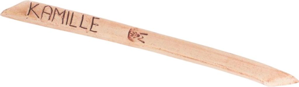 Kräuterstecker Kamille aus robustem, wetterfestem Steinzeug, braun, 26 cm hoch
