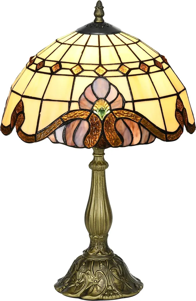 Luminaire de salon artisanal en verre et style classique multicolore