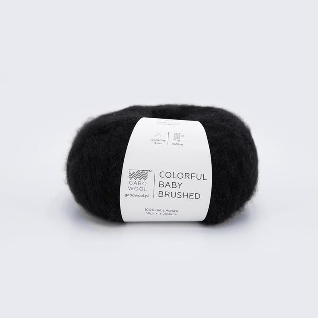 Gabo Alpaka Garn Schwarz – Weich, Exklusiv aus 100% Alpaka, 200m/50g