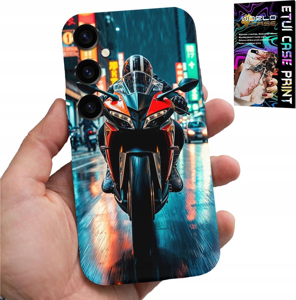 Etui Für Samsung Galaxy S25 Plus - Motorrad, Motorrad Einrad Designs + Glas