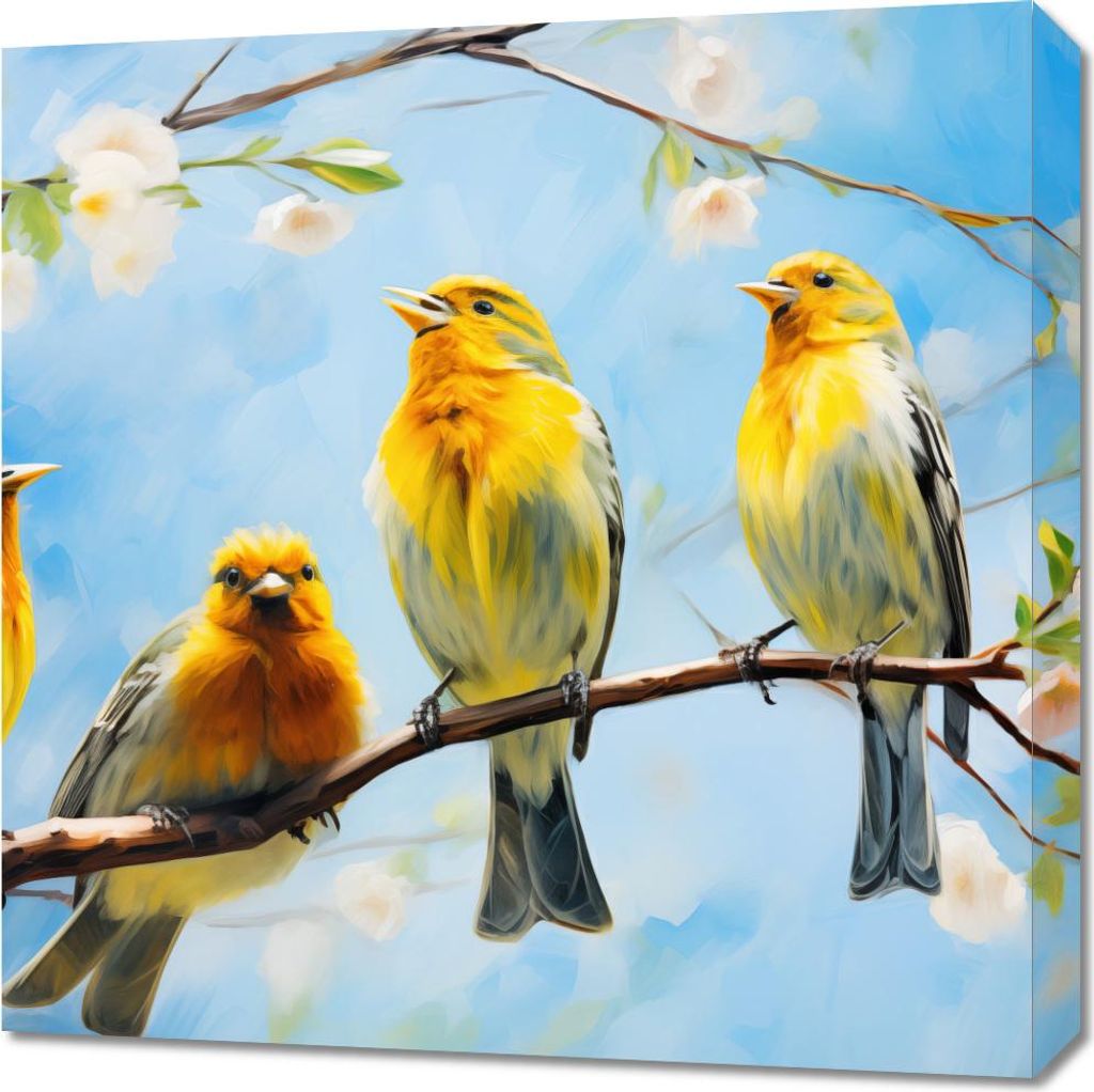 Bild 60x60cm Frühlingspfiff