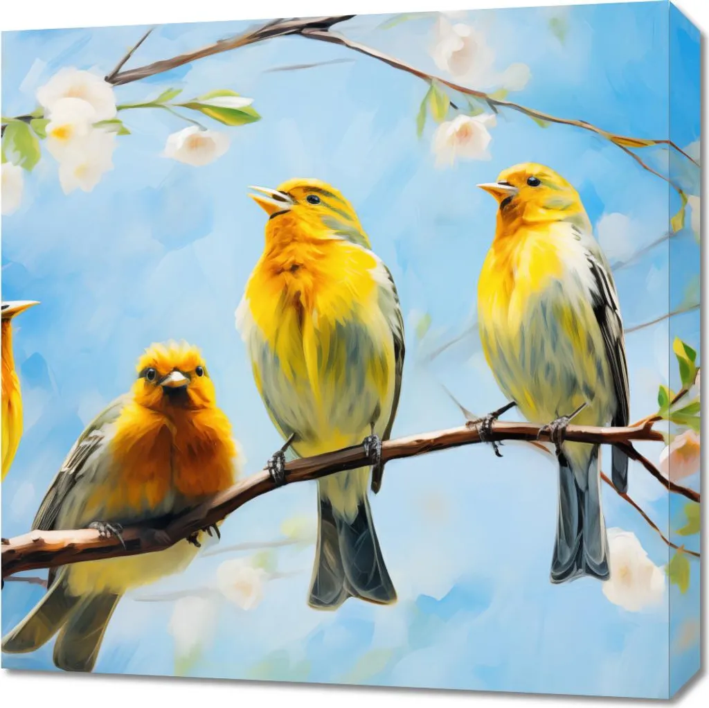 Tableau 60x60 cm Pogwizdy printaniers - Impression sur toile carrée
