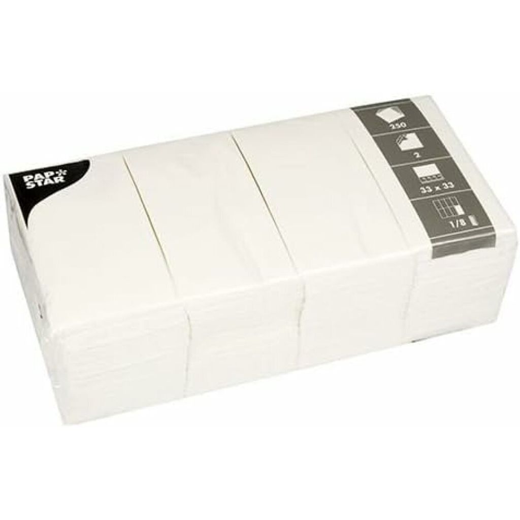 Papstar 82552, Biały, Bibułka, Monochromatyczny, 34 g/m², Zdjęcie produktu 
