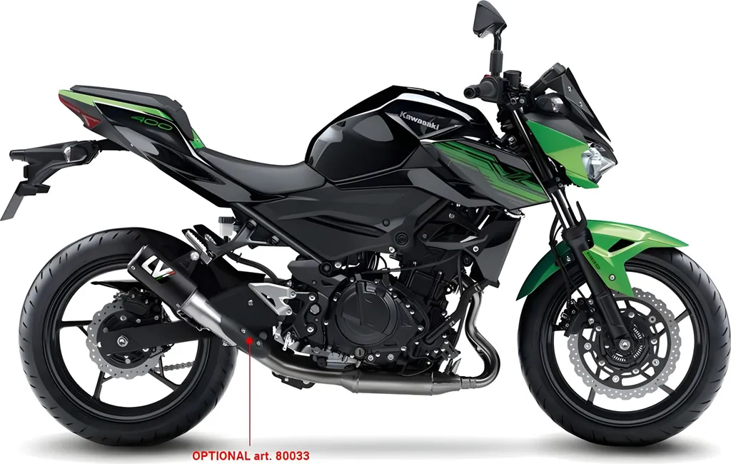 Échappement LeoVince LV Corsa Noir : Look Racing pour Kawasaki Z 500 SE