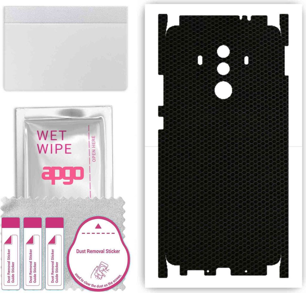 apgo Rückseite + Seiten Schutzfolie, Skin, kompatibel mit Huawei Mate 10 Pro, Hinten Displayschutzfolie aus Vinylfolie, kratzfest, einfache Montag...