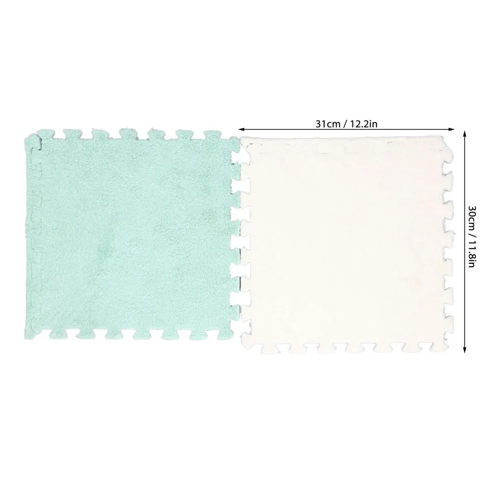 Dalles de sol puzzle en mousse moelleuse pour protection et décoration 10 pcs