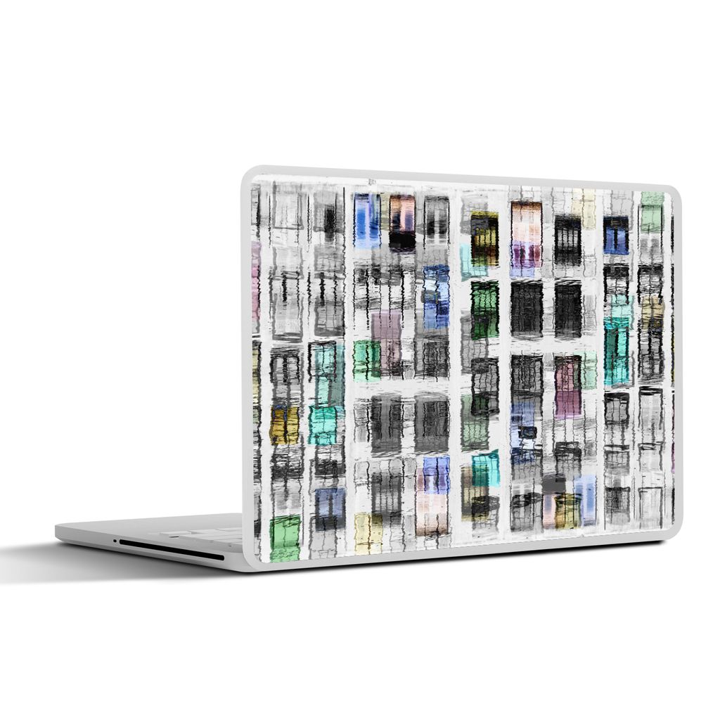 MuchoWow Laptop Aufkleber Sticker Cover Türen - Bunt - Abstrakt 30x21 cm - Sticker für Laptop - Selbstklebend