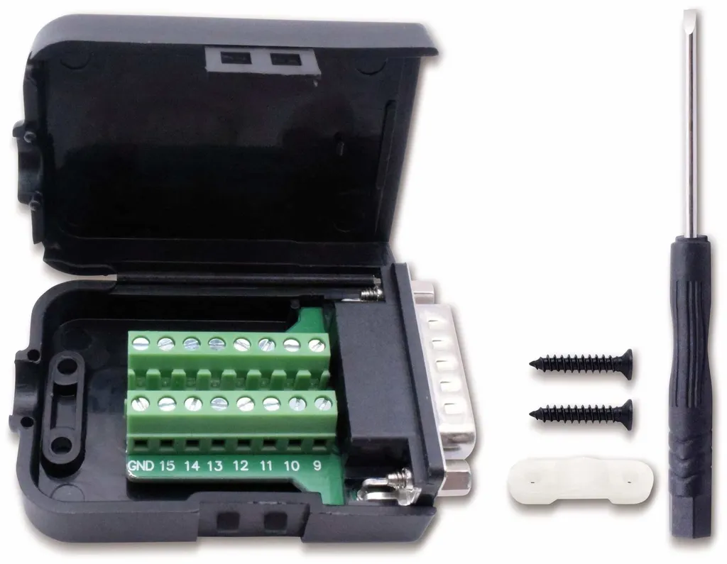 Connecteur D-SUB 15 pôles Quadrios pour réparation et maintenance