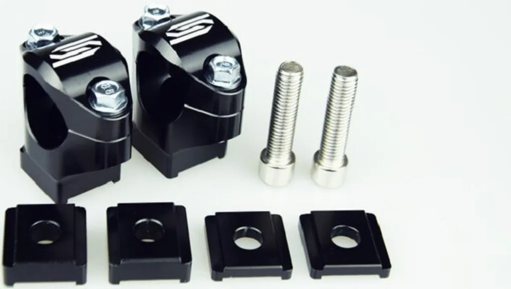 Supports de guidon SCAR Ø28,6mm rehausse +35 à 50mm pour pontet OE
