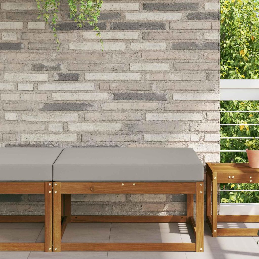 Maison Exclusive - Sofakissen für draußen Grau 80 x 80 x 8 cm Polyester