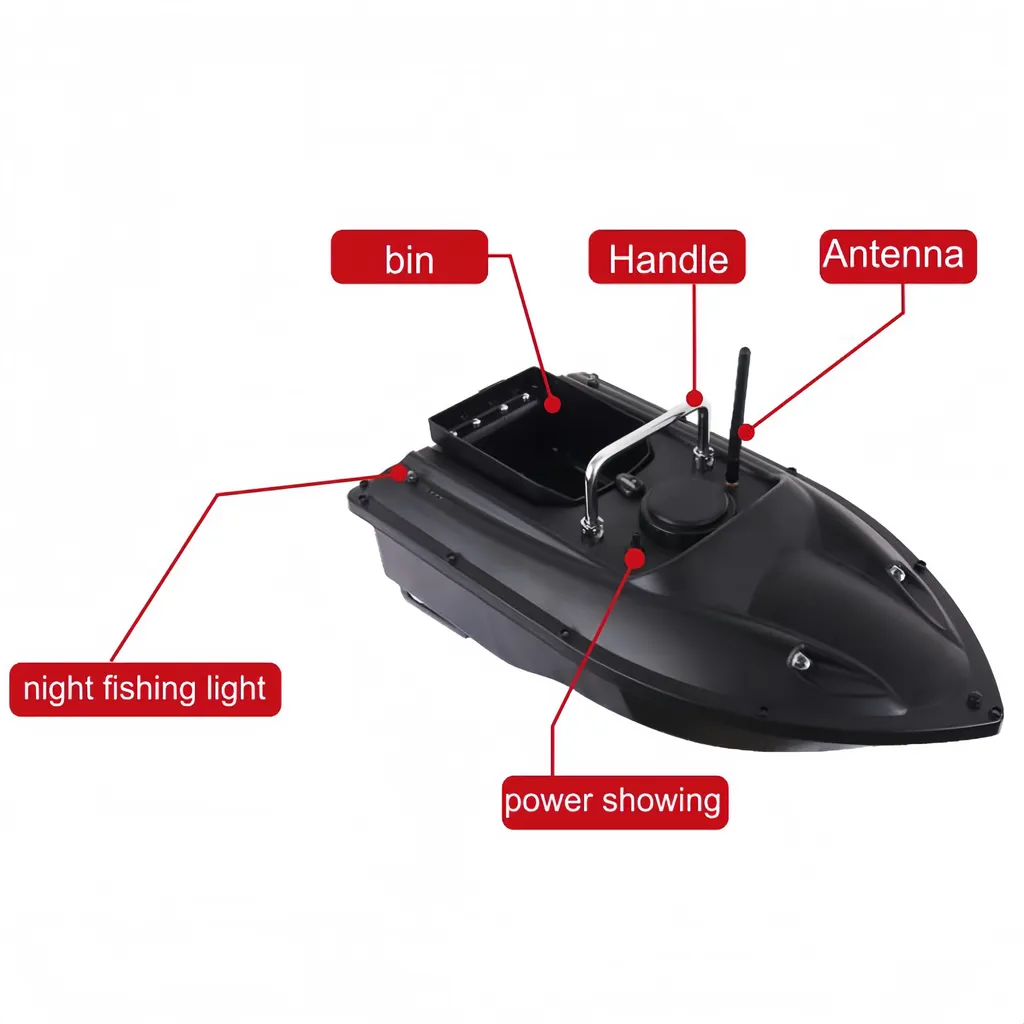 Bateau télécommandé Lockboot anti-perte de signal avec éclairage