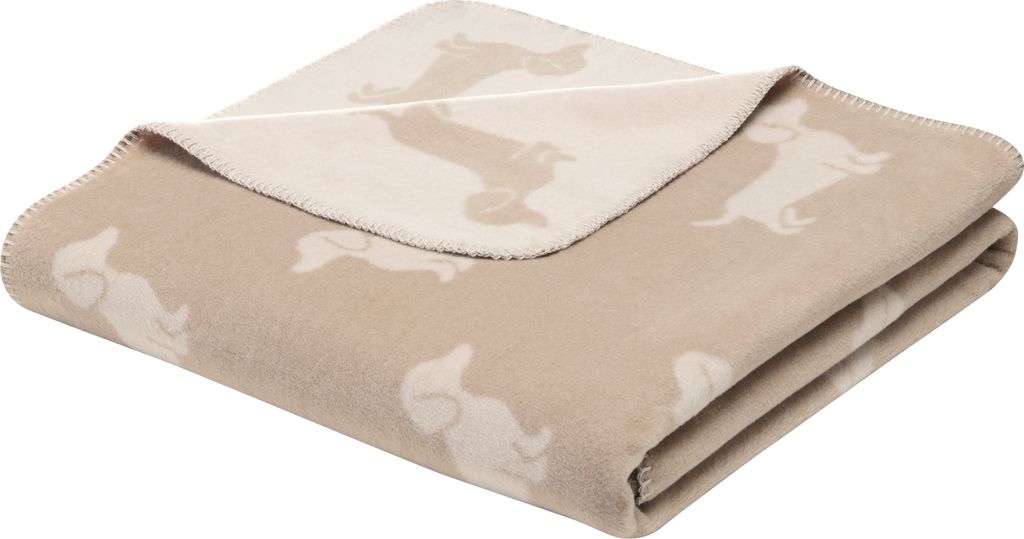 LOESCHEN Cawö Wohndecke We love dogs Farbe natur/beige Produktbild 