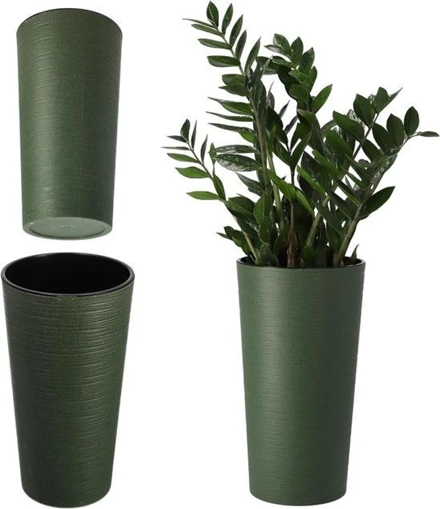 Pot de fleurs avec insert amovible 19 cm matériau écologique haute qualité