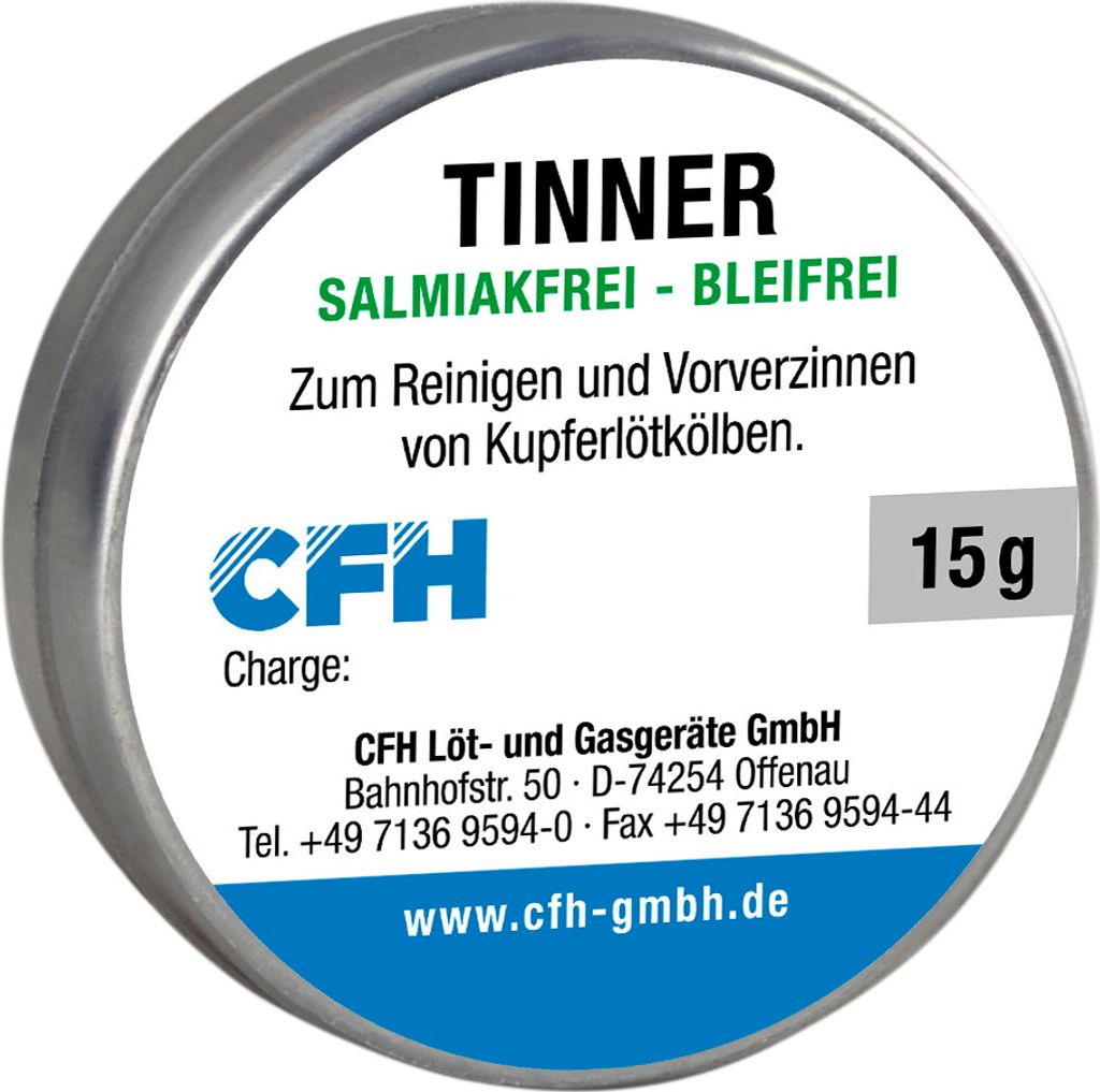 CFH 52228 Tinner salmiakfrei 15 g bleifrei Löten Lötzubehör Lötspitzenzubehör
