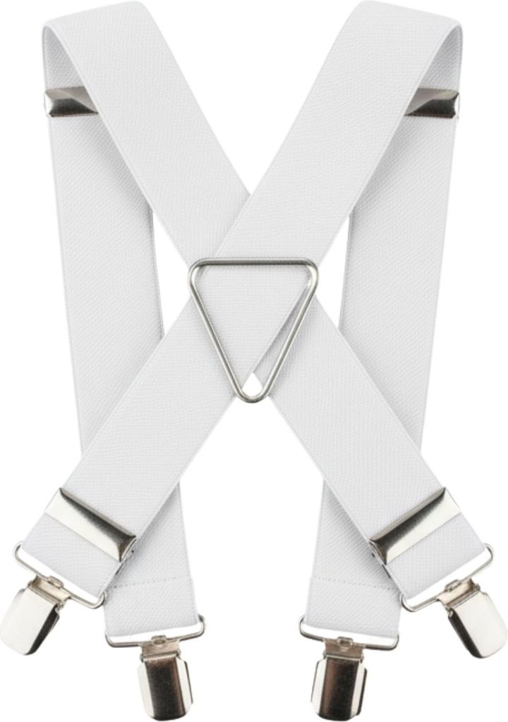 Hosenträger / Strumpfhalter Breite 3,5 cm Länge 125 cm X-Bac Weiß Unisize Diademita
