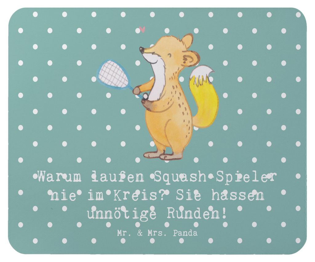 Mr. & Mrs. Panda Mauspad Squash Weisheit - Meeresbrise - Geschenk, Taktik, Sportart, Teamsport, computermatte, Sportler Geschenke, Wettkampf, pc mo...