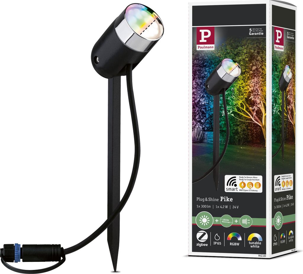 Paulmann Plug & Shine LED Gartenstrahler Pike Einzelspot
