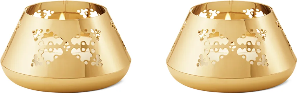 Edizione Limitata Georg Jensen 2022 - Portacandele Oro Set 2 pz