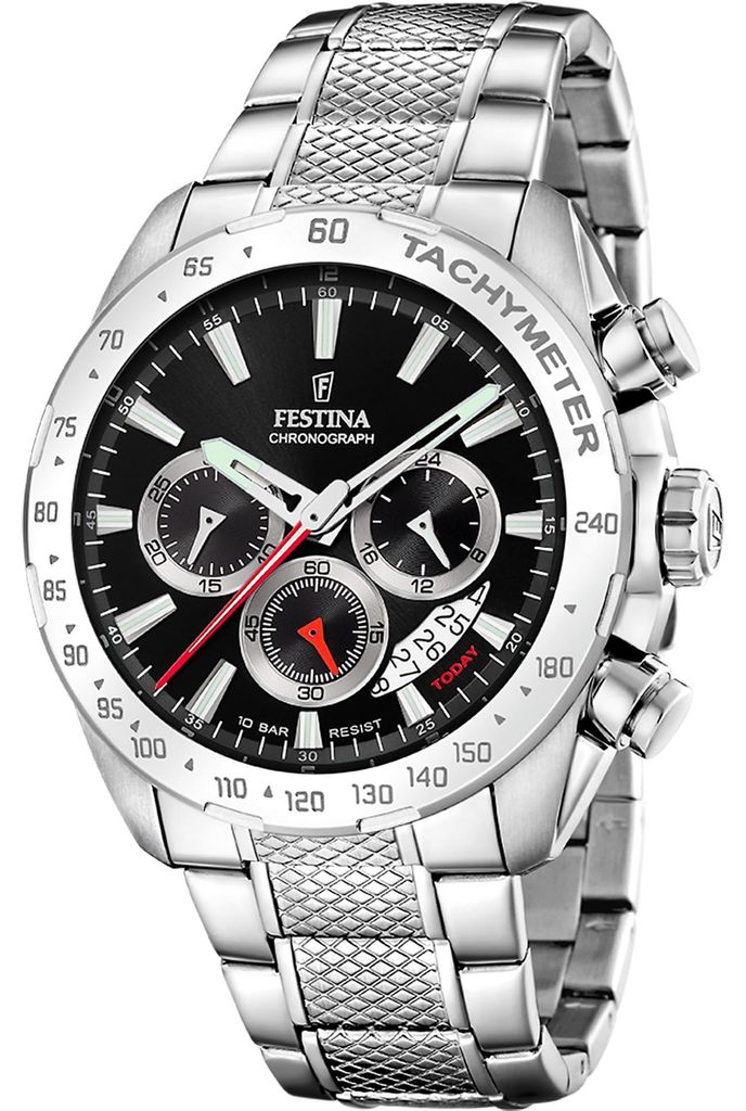 Festina Herren Uhr Elegant Edelstahl Armbanduhr silber Produktbild 