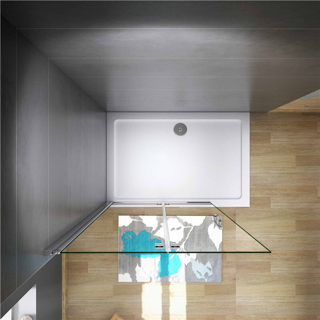 Walk-In Duschabtrennung Falttür B.120cmxH.195cm Produktbild 3