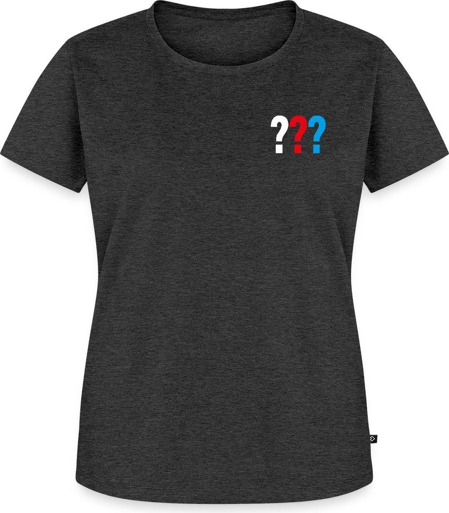 Spreadshirt Die Drei Fragezeichen Kleines Logo Frauen Premium T-Shirt, 4XL, Anthrazit meliert
