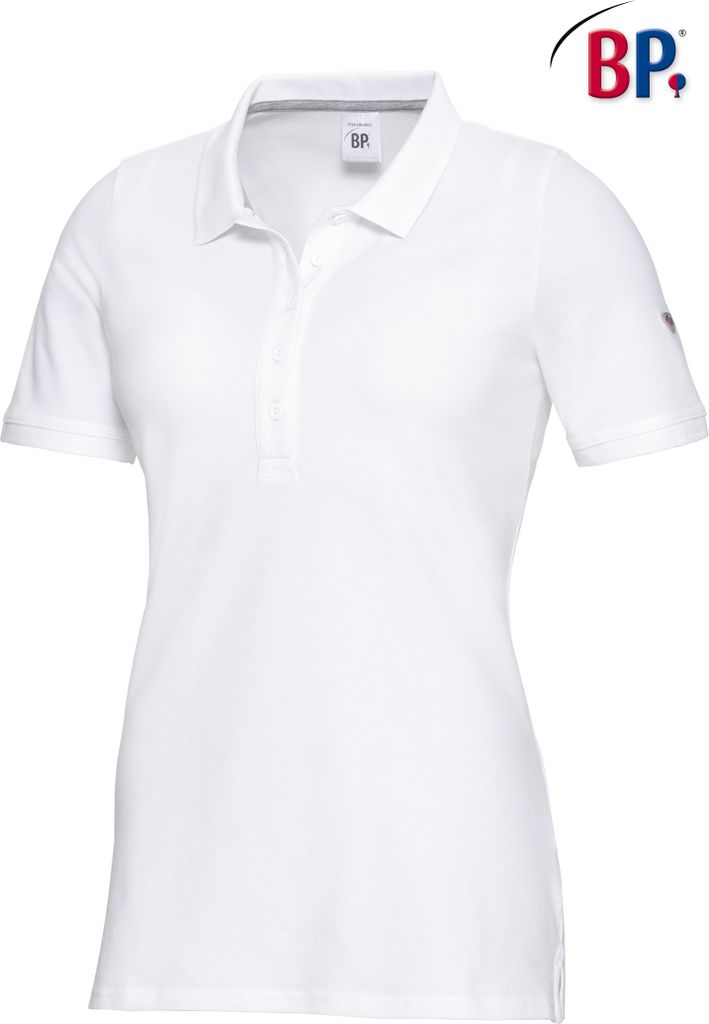 BP Poloshirt für Damen - weiß - 2XL