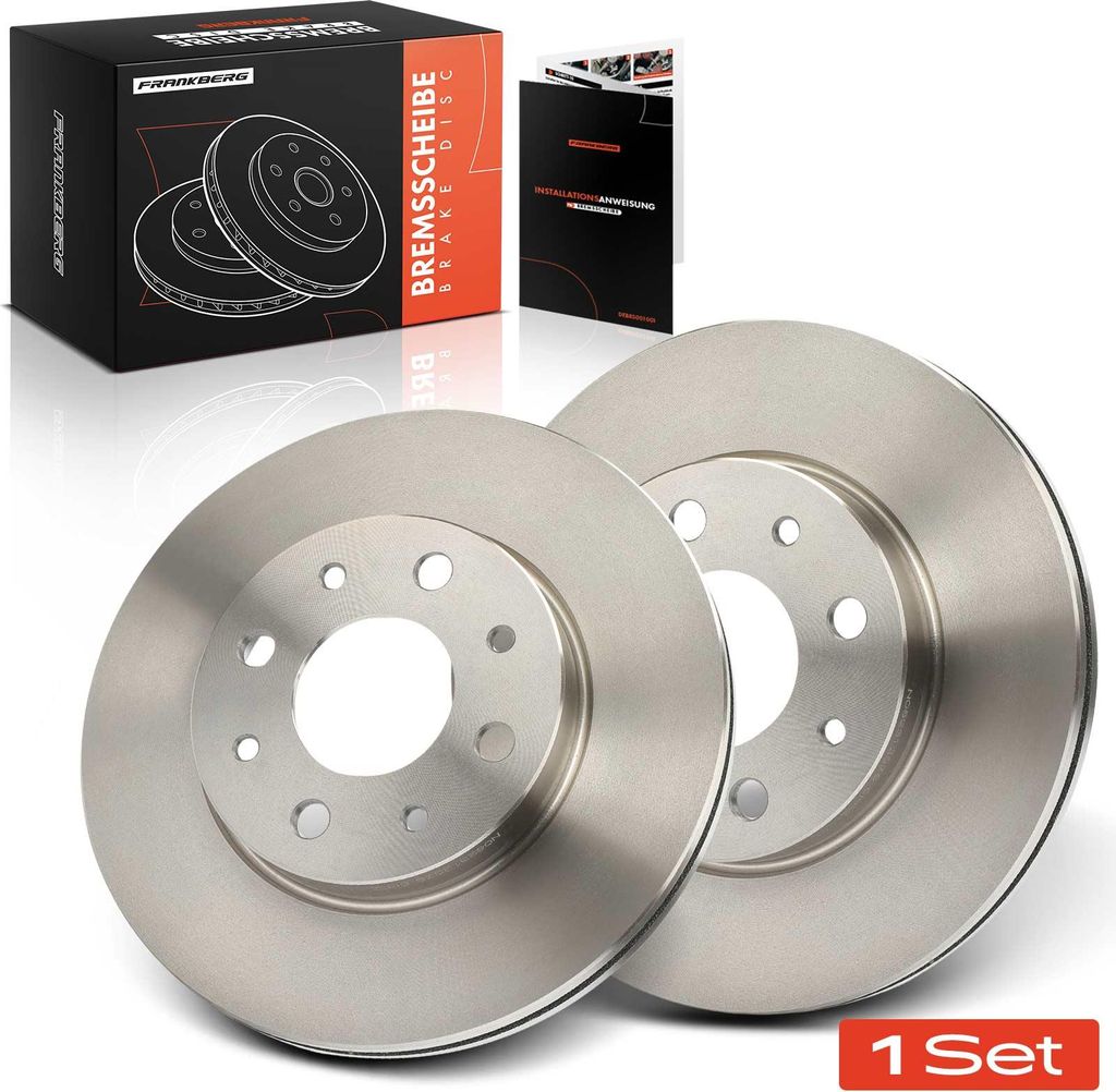 Frankberg 2x Bremsscheiben Vorderachse für Fiat 500 C Panda Kasten/Schrägheck Ford KA Bj ab 2003
