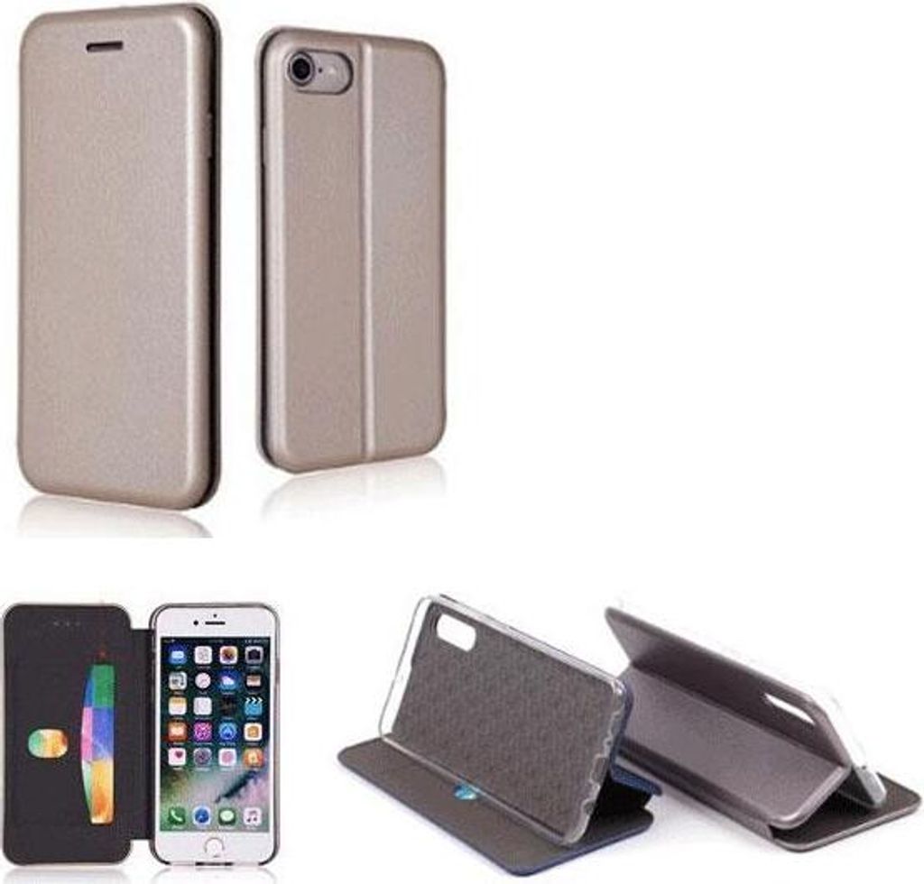 starfix Flip Case für Samsung Galaxy A40 mit Kartenfach gold