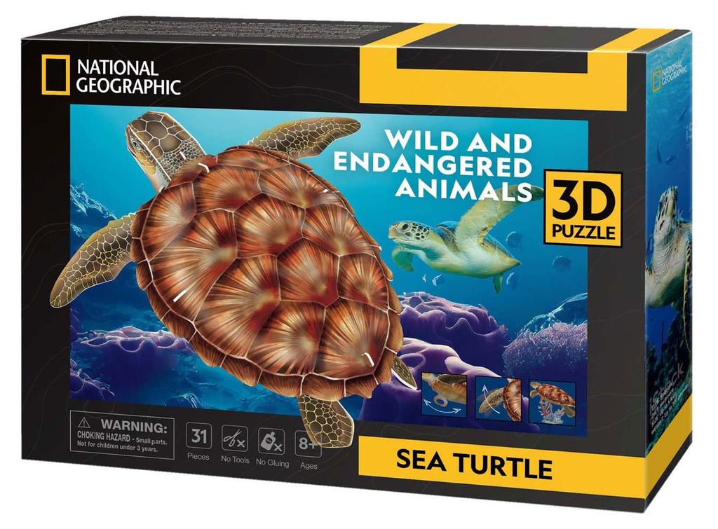 DANTE Cubic Fun Puzzle 3D Tartaruga Marina DS1080 10809 Immagine del prodotto 