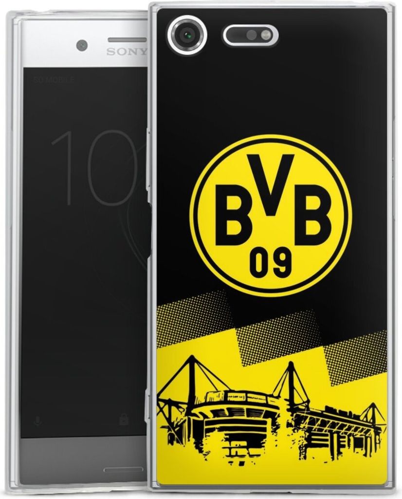 DeinDesign Slim Hülle für Sony Xperia XZ Premium Silikon Case Ultra Dünn Handyhülle BVB Borussia Dortmund Stadion